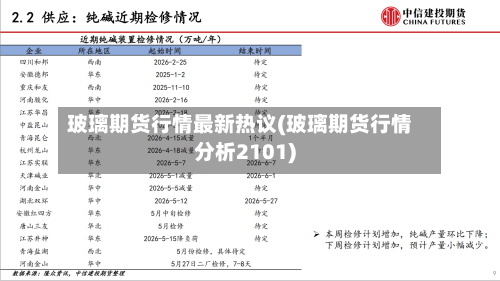 玻璃期货行情最新热议(玻璃期货行情分析2101)