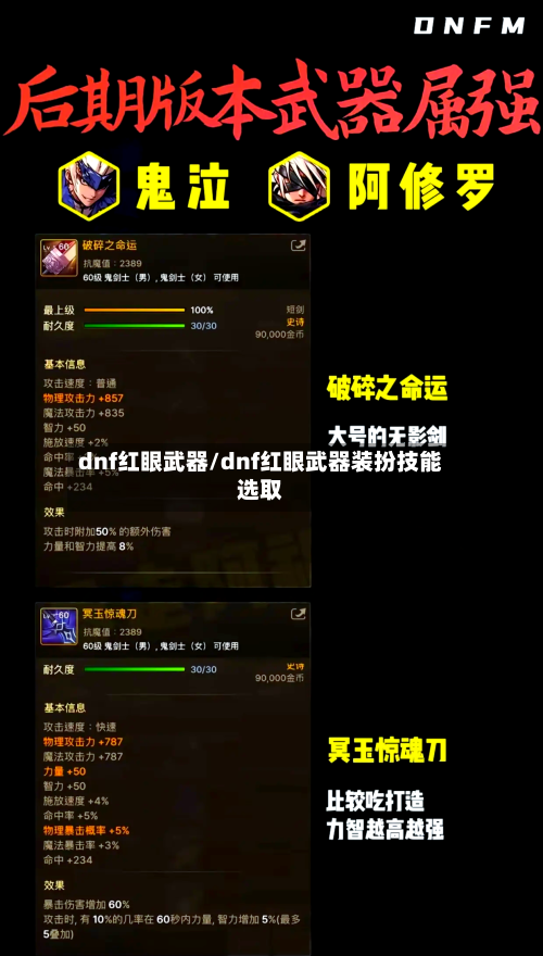 dnf红眼武器/dnf红眼武器装扮技能选取-第2张图片