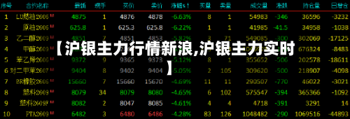 【沪银主力行情新浪,沪银主力实时】-第2张图片